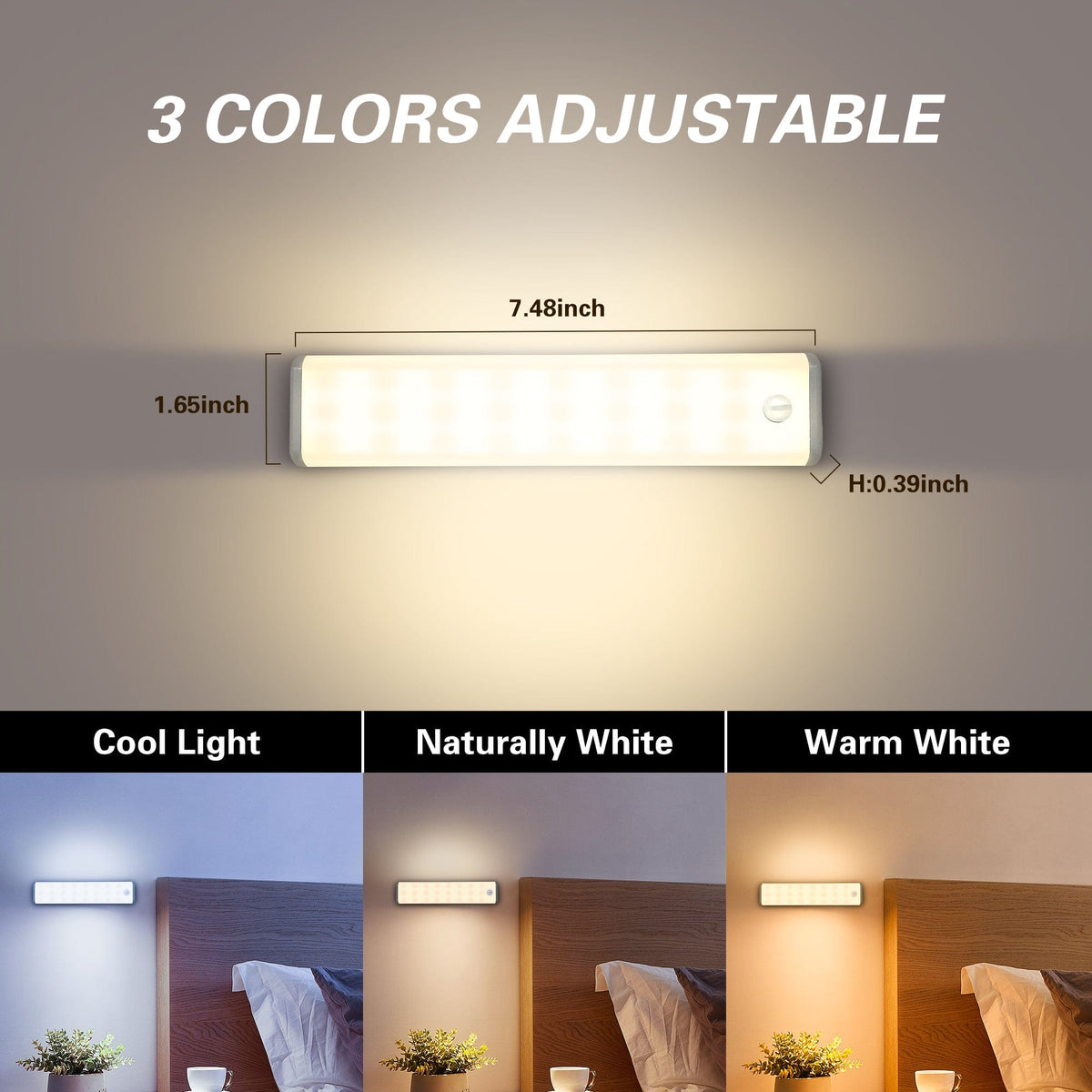 LEPOTEC 48 LED Wireless Motion Sensor Under Cabinet Light - product in use