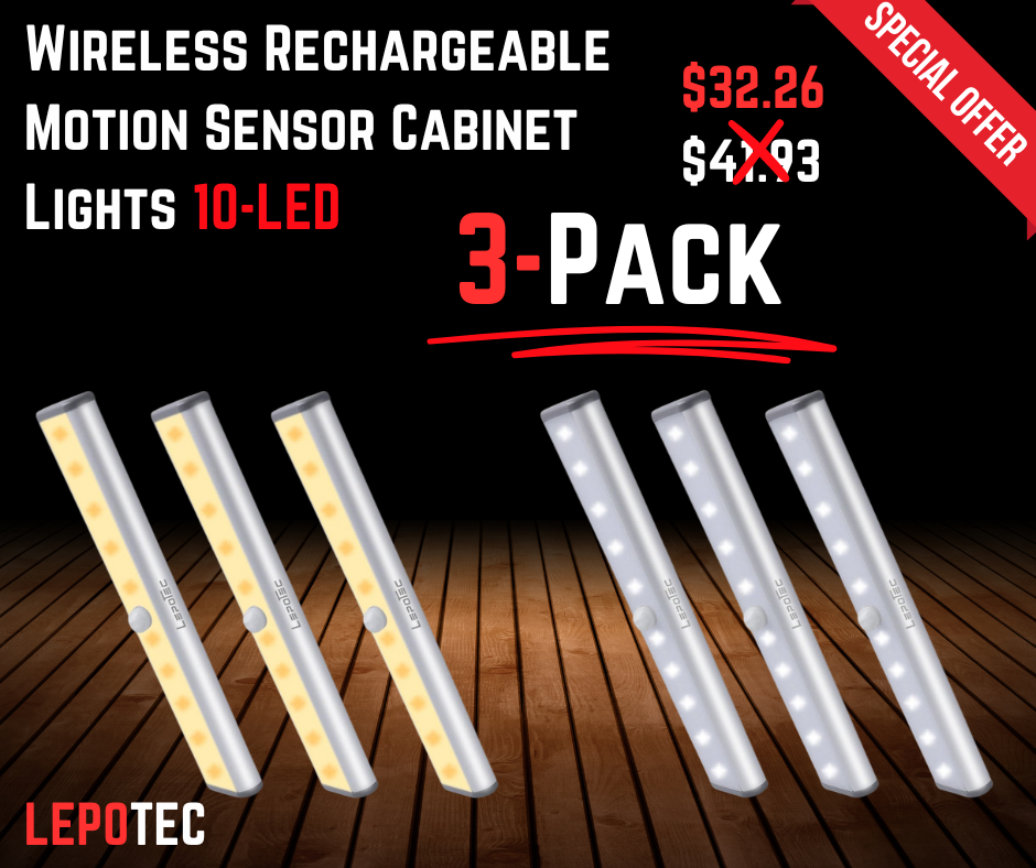 LEPOTEC-Wireless-Rechargeable-Motion-Sensor-Cabinet-Lights-10-LED LEPOTEC SHOP