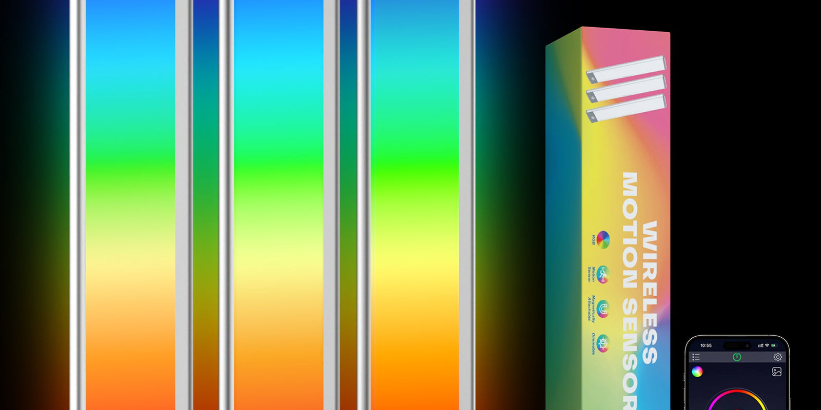 wireless motion sensor RGB Under Cabinet Light