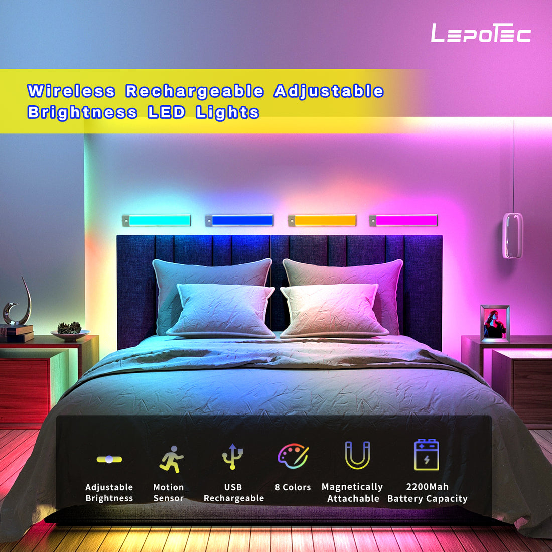 Upgrade Your Home with the 45 LED RGB Lepotec Motion Sensor Light