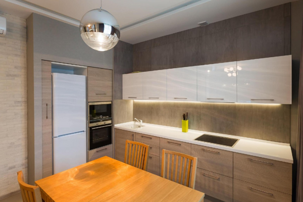 Modern kitchen interior in new luxury home, apartment, bright Lepotec blog image