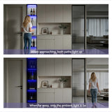 Radar Motion Sensor Under Cabinet Light, Rechargeable Magnetic LED Closet Light with Dual‑Light Source & RGB Ambient Light, 3‑Color‑Temp, Drill‑Free Wireless Light for Cabinet, Stair, Wardrobe, Display Shelf LEPOTEC SHOP