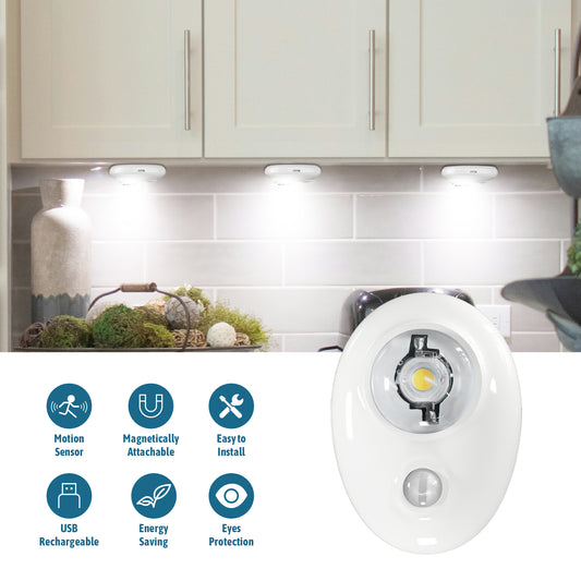 LED Smart Night Light with Motion Detection and Adjustable Lighting Modes  Warm and White Color