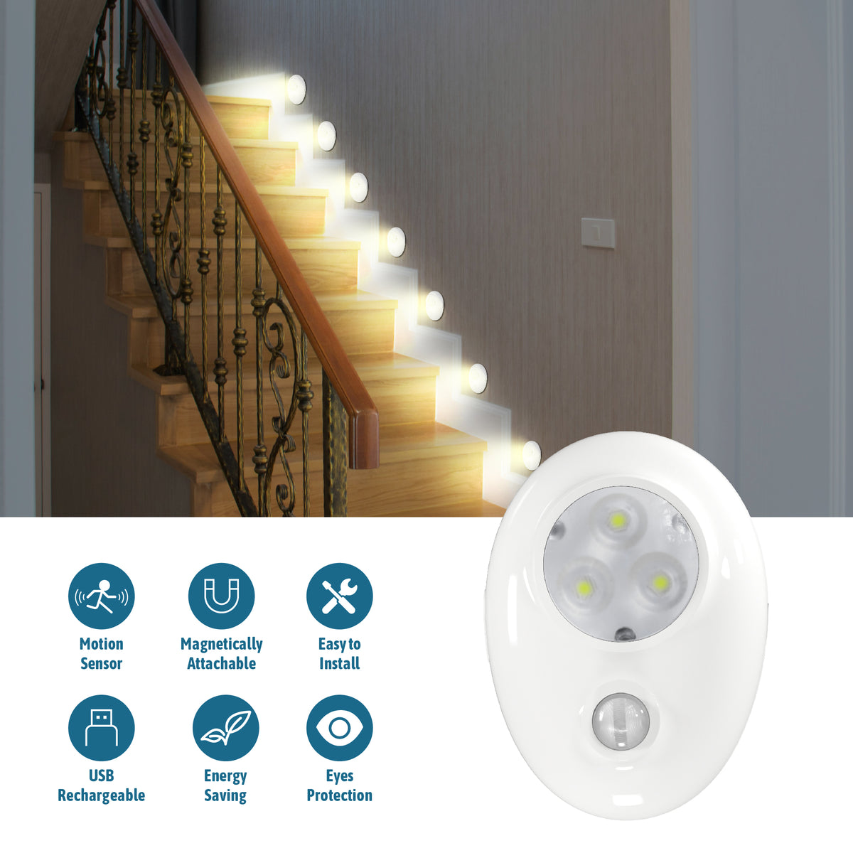 LEPOTEC LED Night Light Rechargeable - main product image
