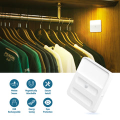 Lepotec LED Square Smart Night Light with Motion Sensor and Rechargeable Battery