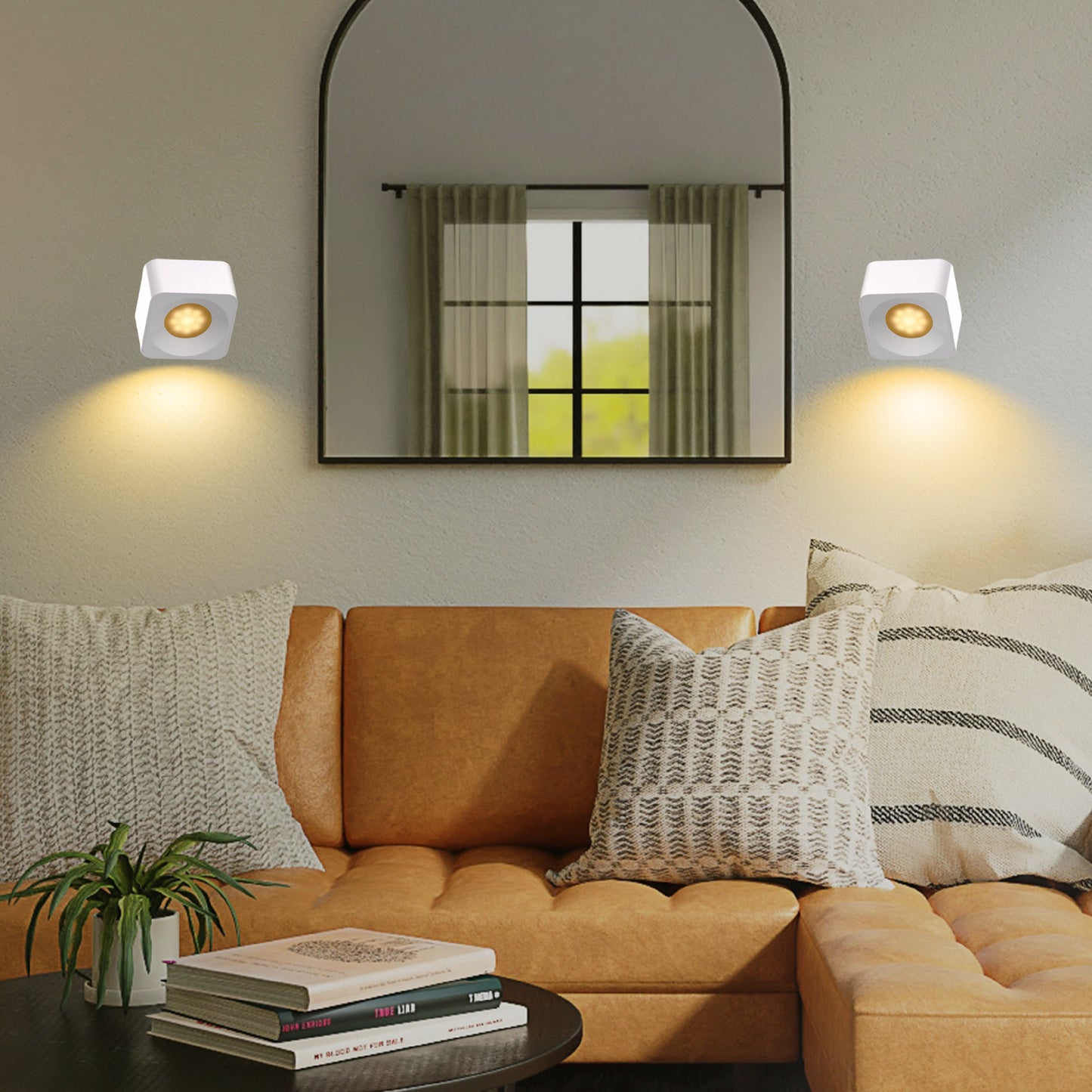 High Quality 3 Color Wall Mounted Lamp 2 Set Battery Operated