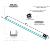 Dual Channel PIR Motion Sensor Light, RGB Ambient & Main Task Light, Magnetic Under Cabinet Light with 3 CCT, Dimmable for Closet Stair Gaming Room LEPOTEC SHOP