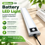 PIR Motion Sensor Under Cabinet Light, Dual‑Channel LED Closet Light with Main Lighting & RGB Ambient Light, 3 Color Temperatures Dimmable Rechargeable Wireless Magnetic Stick‑on Light for Kitchen, Wardrobe, Display Cabinet, Staircase LEPOTEC SHOP