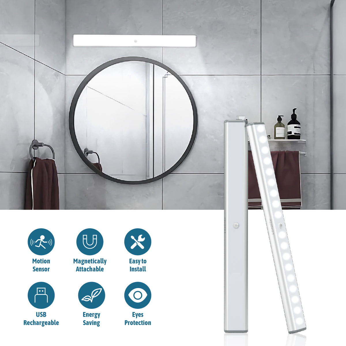 LEPOTEC 18 LED Wireless Under Cabinet Light - main product image