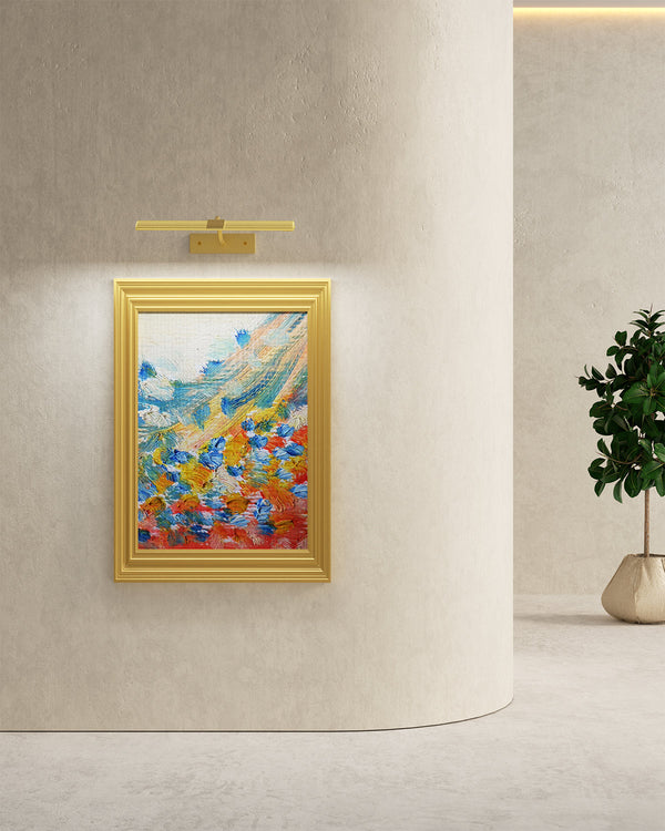 Gold Picture Light，Wireless Wall Decor Motion Sensor Lights，Art Display Light for Picture Artworking Frame Portrait，Living Room, Hallway LEPOTEC SHOP
