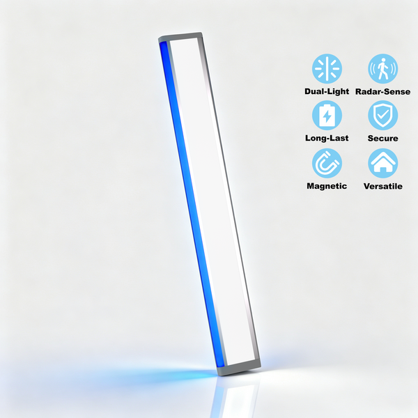 Rechargeable Radar Sensor LED Under Cabinet Light, Magnetic RGB Wireless Motion Light for Closet Cabinet Stair LEPOTEC SHOP