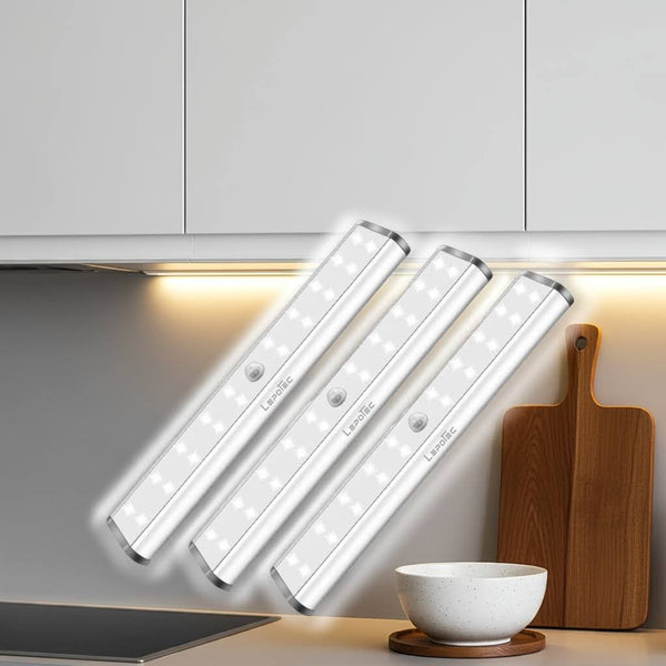 LEPOTEC 20 LED Wireless Motion Sensor Under Cabinet Light LEPOTEC