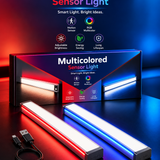 Radar Sensor Dual-Sided LED Cabinet Light, USB-C Rechargeable Under Shelf Lamp with 3-Color White Light & RGB Ambient Light, Magnetic No Drill Display Light for Wine Cabinet, Closet, RV & Gaming Room LEPOTEC SHOP