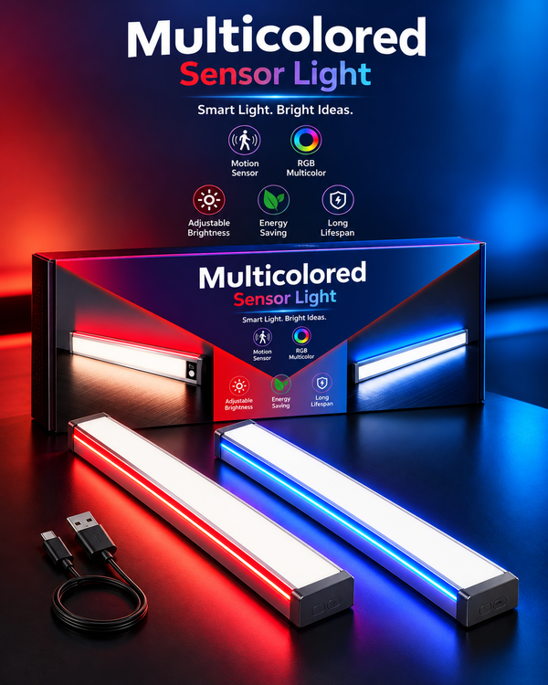 Radar Sensor Dual-Sided LED Cabinet Light, USB-C Rechargeable Under Shelf Lamp with 3-Color White Light & RGB Ambient Light, Magnetic No Drill Display Light for Wine Cabinet, Closet, RV & Gaming Room LEPOTEC SHOP