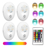 Pebble-Shaped Rechargeable RGB Night Light with Motion Sensor & Remote, 500mAh Battery, Single-Button Control, 120° 3-5m Detection, Magnetic Installation LEPOTEC SHOP