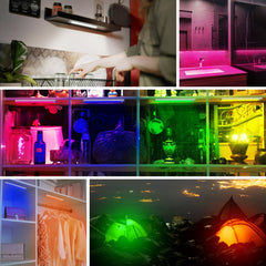 Lepotec 45 RGB Rechargeable Under Cabinet Motion Sensor Lights With APP Control