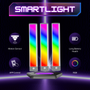Smartlight RGB lamp with motion sensor, app control, and long battery health features on a dark background.