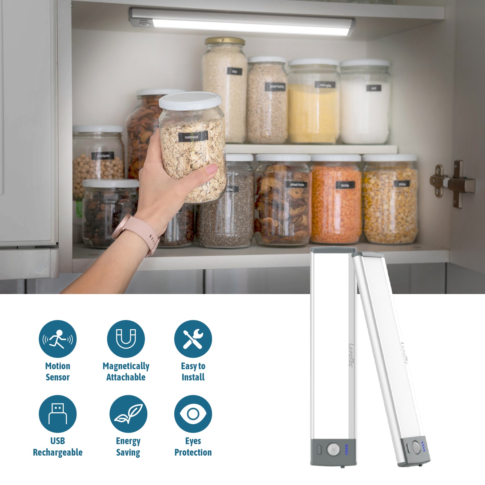 Feb 52 Motion Sensor Bright Wireless Motion Sensor Under Cabinet Lights – LEPOTEC SHOP