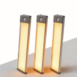 30-LED Motion Sensor Cabinet Light,Magnetic Motion Activated Under Counter Closet Lighting, Wireless USB Rechargeable Kitchen Cupboard Night Lights,Motion Activated Light Bar-3Pack LEPOTEC