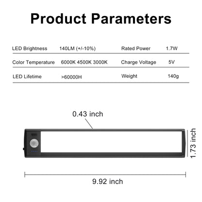 Lepotec 68 LED Wireless Under Cabinet Lighting - Motion Sensor for Easy Control