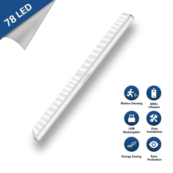 LEPOTEC 78 LED Wireless Motion Sensor Under Cabinet Light - installation view