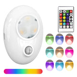 Pebble-Shaped Rechargeable RGB Night Light with Motion Sensor & Remote, 500mAh Battery, Single-Button Control, 120° 3-5m Detection, Magnetic Installation LEPOTEC SHOP