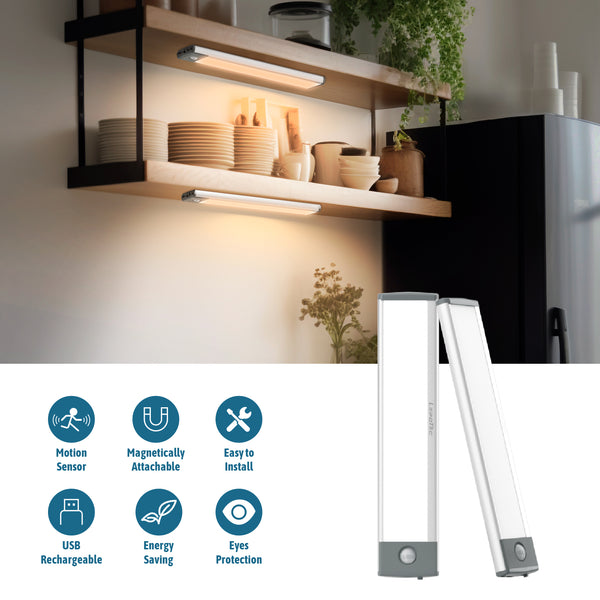 LEPOTEC 30 LED Under Cabinet Light Rechargeable - main product image
