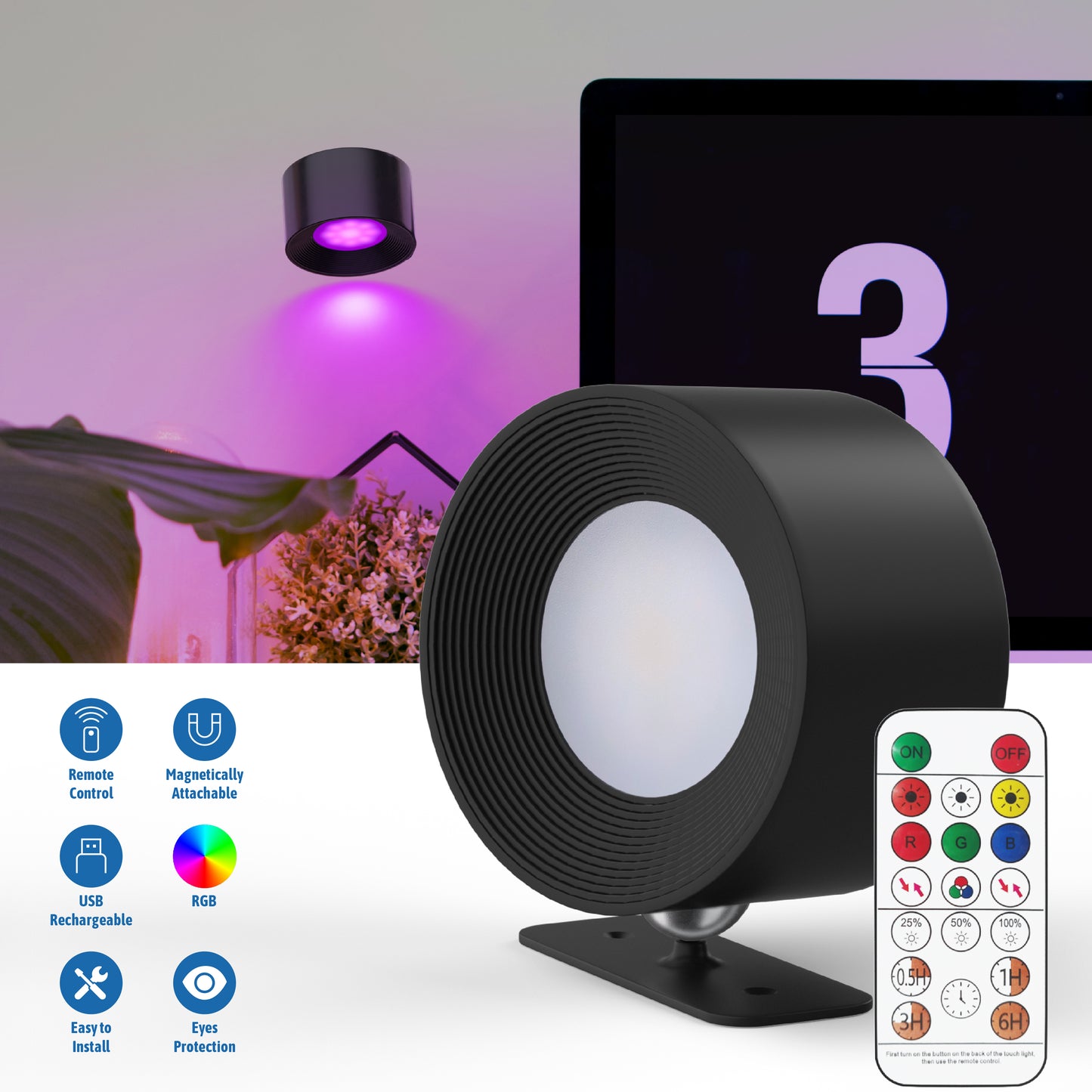 High Quality RGB Wall Mounted Lamp 2 Set Battery Operated