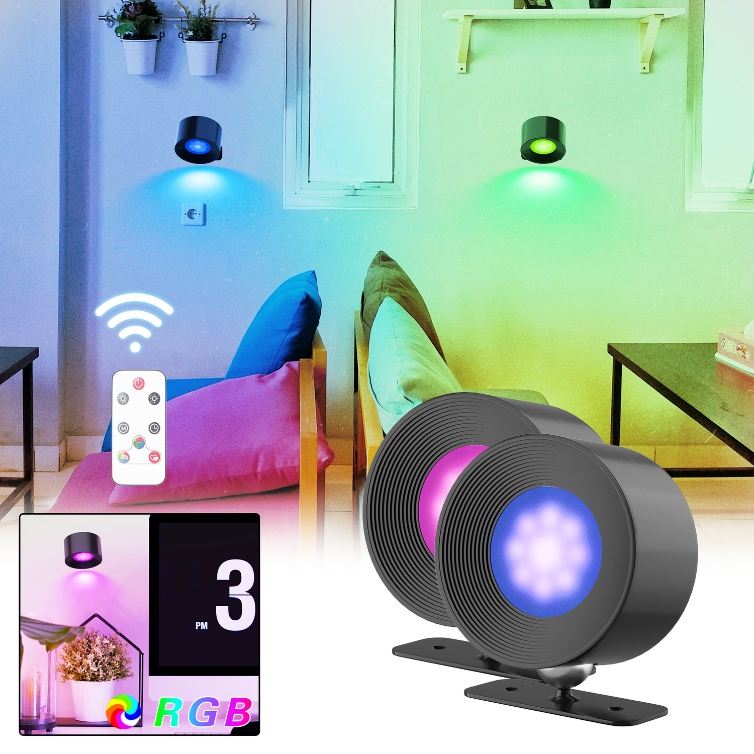 RGB wall mounted lamp