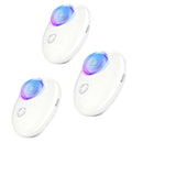 Rechargeable RGB Motion-Activated Night Light (Pebble Design) with Remote, 500mAh Battery, 120° 3-5m Detection, Single-Button Control, Magnetic Installation for Home LEPOTEC SHOP
