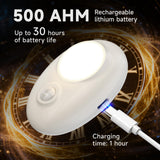Pebble-Shaped Rechargeable RGB Night Light with Motion Sensor & Remote, 500mAh Battery, Single-Button Control, 120° 3-5m Detection, Magnetic Installation LEPOTEC SHOP
