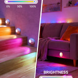Pebble-Shaped Rechargeable RGB Night Light with Motion Sensor & Remote, 500mAh Battery, Single-Button Control, 120° 3-5m Detection, Magnetic Installation LEPOTEC SHOP