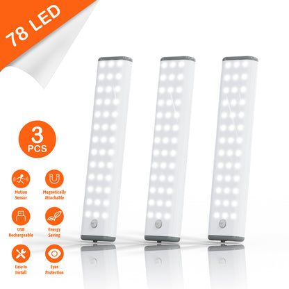 78 LED Wireless Adjust Brightness 3 Color Night Light