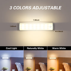 48 LED Wireless Adjust Brightness 3 Color Night Light