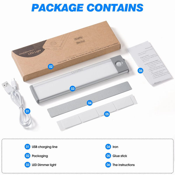 LEPOTEC 30 LED Under Cabinet Light Rechargeable - product detail