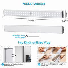 52 LED Wireless Rechargeable Motion Sensor Cabinet Lights