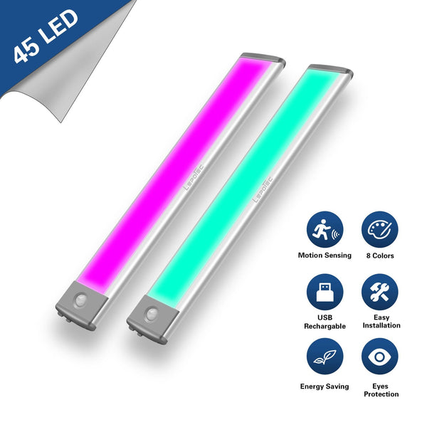 Lepotec Rechargeable RGB Motion Light SHOP LED) Night LEPOTEC (45 Dimmer, – Sensor 