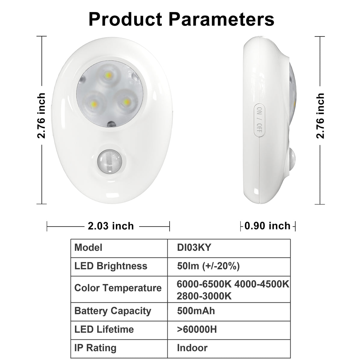 LEPOTEC LED Night Light Rechargeable - installation view