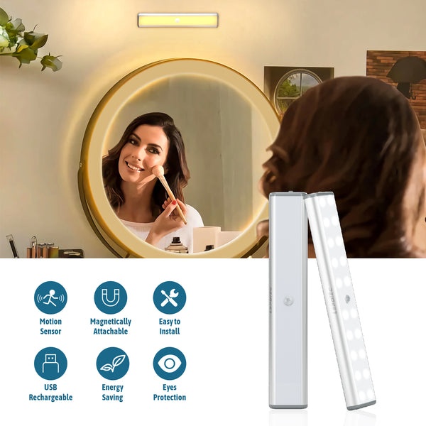 LEPOTEC 20 LED Wireless Motion Sensor Under Cabinet Light - main product image