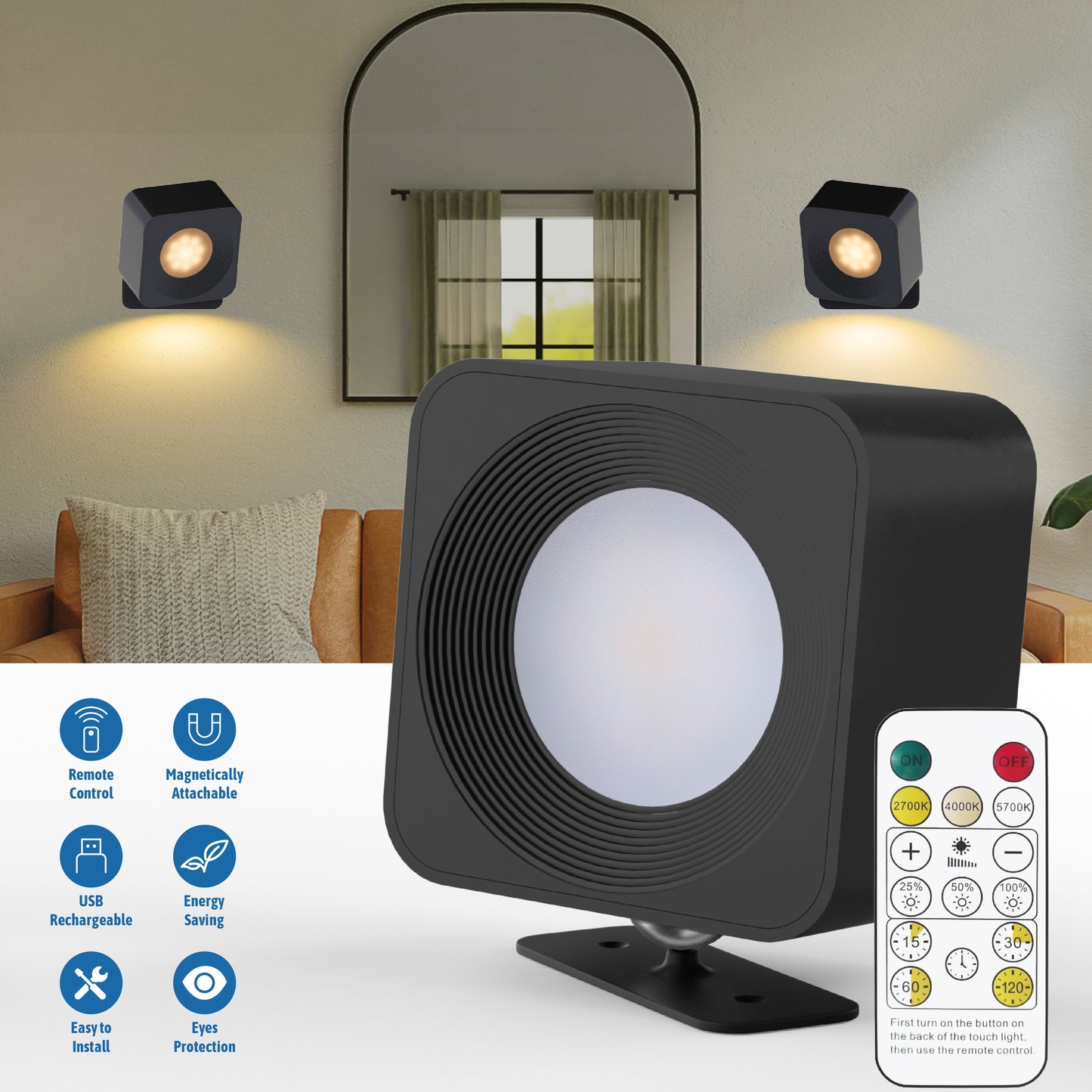 with remote control wall lamp